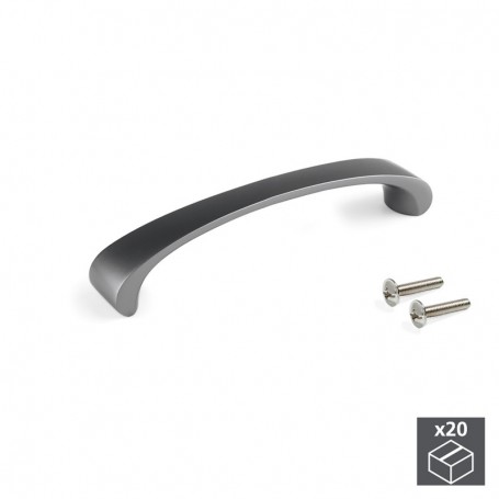 Comprar Tiradores para mueble intereje 96 mm Zamak color titanio 20 ud. 9169152 al Mejor Precio