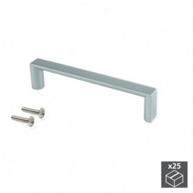 Comprar Tiradores para mueble intereje 96 mm Zamak Gris metalizado 25 ud. al Mejor Precio