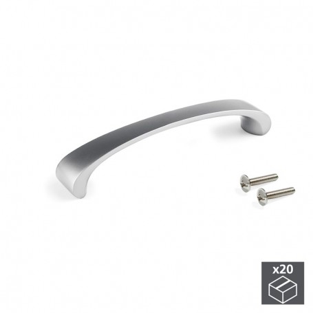 Comprar Tiradores para mueble intereje 96 mm Zamak Niquel satinado 20 ud. 9169151 al Mejor Precio