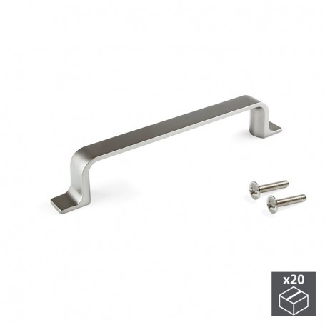 Comprar Tiradores para mueble intereje 96 mm Zamak Niquel satinado 20 ud. 9169451 al Mejor Precio