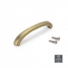 Comprar Tiradores para muebles intereje 128 mm Zamak Oro viejo 25 ud. al Mejor Precio