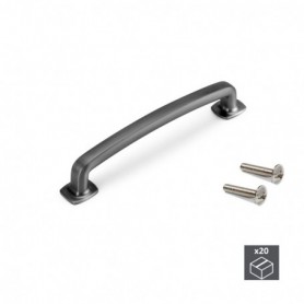 Comprar Tiradores para muebles intereje 128 mm Zamak Titanio satinado 20 ud. al Mejor Precio