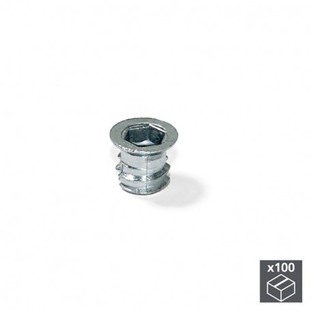Comprar Tuerca para taladros avellanados rosca métrica M8 Zamak Cincado 100 ud. al Mejor Precio