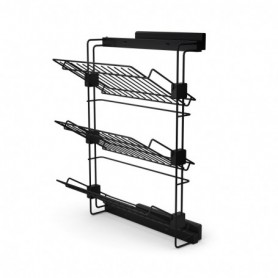 Comprar Zapatero lateral extraíble para armarios y vestidores Hack Derecha Pintado negro texturizado Acero al Mejor Precio