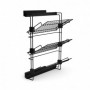 Comprar Zapatero lateral extraíble para armarios y vestidores Hack Izquierda Pintado negro texturizado Acero al Mejor Precio