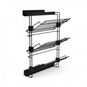 Comprar Zapatero lateral extraíble para armarios y vestidores Hack Izquierda Pintado negro texturizado Acero al Mejor Precio