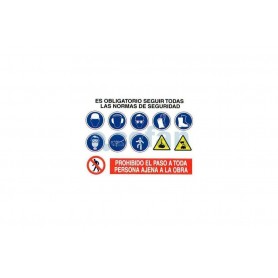 ▷ Cartel de obra en poliestireno 3 mm | Ferreidea