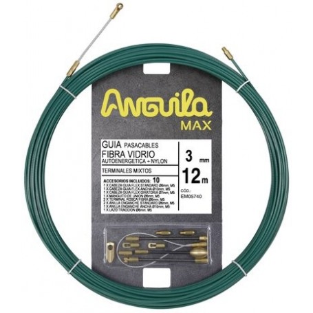 Comprar Guia Pasacables Fibra De Vidrio+ Nylon Verde 3 Mm L. 12 Mts EM05740 al Mejor Precio