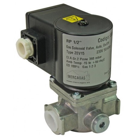 Comprar Electrovalvula Para Gas On-Off Clase A Mod. Zev15 1/2" 350 Mbar. GE06102 al Mejor Precio