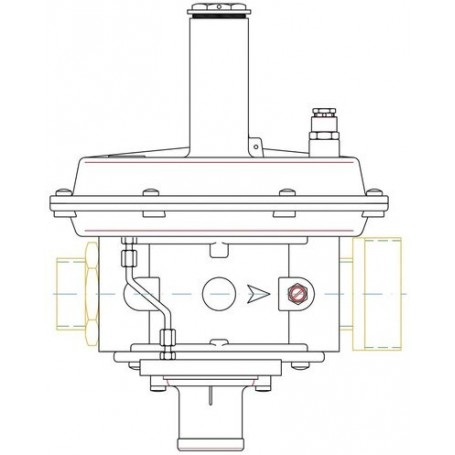 Comprar Regulador Rbl06Z 120 Con Ps: 15÷33 Mbar Montado Para Bg40 Mpa E/S: M 1½" X M 2½" GM05015 al Mejor Precio