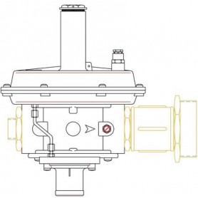 Comprar Regulador Rb06Z 120 Con Ps: 15÷33 Mbar Montado Para Bg65 Mpb E/S: M 1¼" X M 3" GM05040 al Mejor Precio