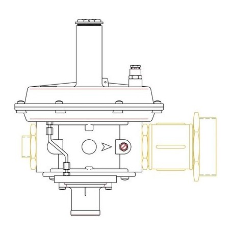 Comprar Regulador Rb06Z 120 Con Ps: 15÷33 Mbar Montado Para Bg65 Mpb E/S: M 1¼" X M 3" GM05040 al Mejor Precio