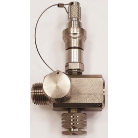 Comprar  Conjunto Valvula 3 Vias Cuerpo Inox Pn100 1/2 Npt Con Base Enchufe + Tapon GN13142 al Mejor Precio