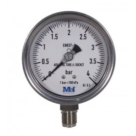 Comprar Manometro De Precision Clase 05 De 0-1 Bar Diam.100 1/2" Con Certificado GN16053 al Mejor Precio
