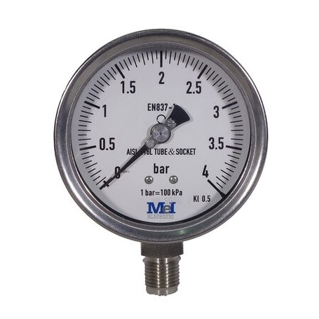 Comprar Manometro De Precision Clase 05 De 0-25 Bar Diam.100 1/2" Con Certificado GN16054 al Mejor Precio