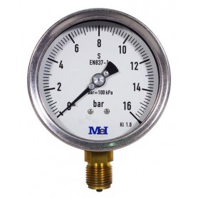 Comprar Manometro De Precision Clase 1 De 0-16 Bar Diam.100 1/2" Con Certificado GN16065 al Mejor Precio