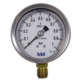 Comprar Manometro De Precision Clase 1 De 0-60 Bar Diam.100 1/2" Con Certificado GN16068 al Mejor Precio
