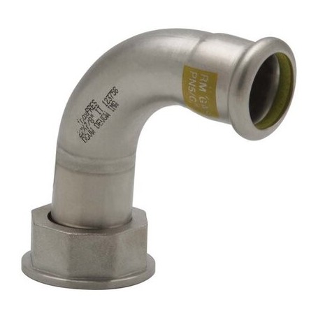 Comprar Racor Inoxidablee Pressfitting 90º 2 Piezas Precintable Ø22-7/8" Gas GN23252 al Mejor Precio