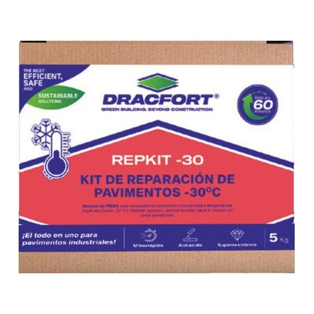 Comprar Kit De Mortero Para Reparacion A Temperatura ras Negativas De Pavimentos Industriales Frigoríficos Y Sanitarios Dracfort
