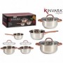 Comprar Bateria Cocina Inoxidable 3 Piezas 5 Elementos Kinvara 019376 al Mejor Precio