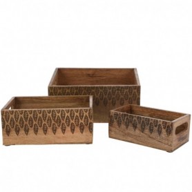 Comprar Cajas Madera Mango 30+28+23 Cm Lote 3 Importacion 144266 al Mejor Precio