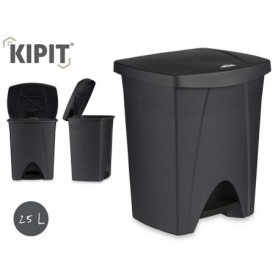 Comprar Cubo Pedal 25 Litros Antracita Kipit 031184 al Mejor Precio