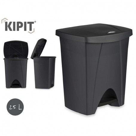 Comprar Cubo Pedal 25 Litros Antracita Kipit 031184 al Mejor Precio