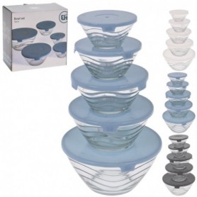 Comprar Fiambreras Vidrio + Tapa 5 Piezas Excellent 020347 al Mejor Precio