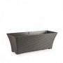 Comprar Jardinera Rattan 60,5X22X21,2 Cm Topo Plasticforte 035297 al Mejor Precio