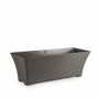 Comprar Jardinera Rattan 60,5X22X21,2 Cm Topo Plasticforte 035297 al Mejor Precio