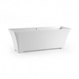 Comprar Jardinera Rattan 67 Cm Blanca Plasticforte 035209 al Mejor Precio