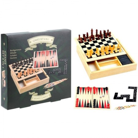 Comprar Juego Sobremesa 4 En 1 Madera Importacion 205610 al Mejor Precio