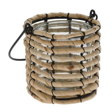 Comprar Linterna Vela Vidrio Fibra Pequeña Importacion 025024 al Mejor Precio