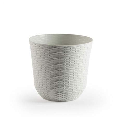 Comprar Maceta Rattan 25X25X23 Cm Marfil Plasticforte 035296 al Mejor Precio