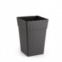 Comprar Maceta Rattan Alta 20 Cm Gris Oscuro Plasticforte 035212 al Mejor Precio