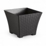 Comprar Maceta Rattan Cuadrada 25 Cm Negro Plasticforte 035214 al Mejor Precio