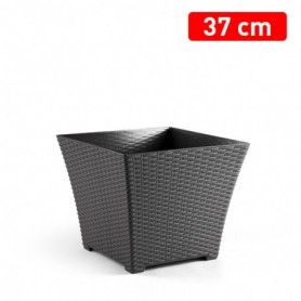 Comprar Maceta Rattan Cuadrada 37 Cm Gris Plasticforte 035035 al Mejor Precio