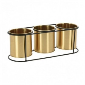 Comprar Macetero + 3 Macetas Doradas 10 Cm Progarden 144131 al Mejor Precio