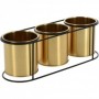 Comprar Macetero + 3 Macetas Doradas 14 Cm Progarden 144129 al Mejor Precio