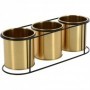 Comprar Macetero + 3 Macetas Doradas 14 Cm Progarden 144129 al Mejor Precio