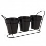 Comprar Macetero + 3 Macetas Negras 14 Cm Progarden 144128 al Mejor Precio