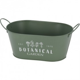 Comprar Macetero Cesta Chapa Verde 26X16X12 Cm Importacion 140161 al Mejor Precio