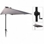 Comprar Parasol Mural Manivela 250 Cm Gris Importacion 202042 al Mejor Precio