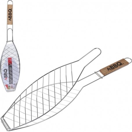 Comprar Parrilla Pescado Mango Madera 58X14 Cm Bbq 050118 al Mejor Precio