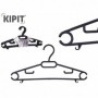 Comprar Perchas Plastico Negro 39,5X19,5 Cm Lote 6 Kipit 031183 al Mejor Precio