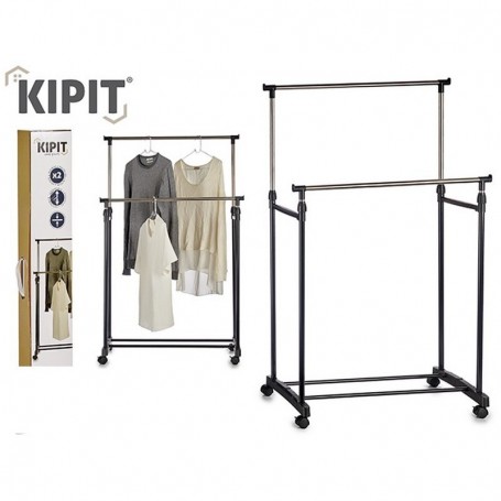 Comprar Perchero Ruedas 2 Barras 32X80X162 Cm Kipit 208063 al Mejor Precio