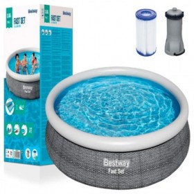 Comprar Piscina Fast Set Ratan + Depuradora 366X76 Cm 57445 Bestway 256871 al Mejor Precio