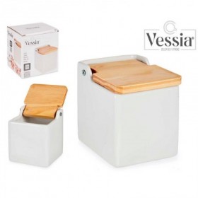 Comprar Salero Porcelana Madera 10,5X10X10,7 Cm Vessia 257082 al Mejor Precio