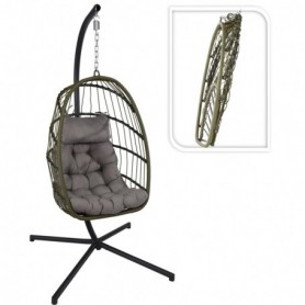 Comprar Sillon Golgante Ratan Gris Importacion 206828 al Mejor Precio