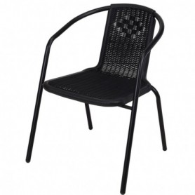 Comprar Sillon Metal Resina Ratan Negro Importacion 206659 al Mejor Precio